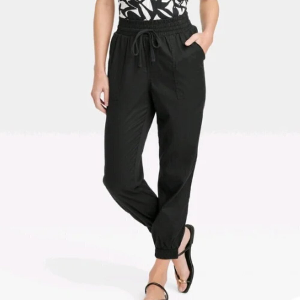 A new day Women's Jogger‎ Pants Sz M Black #156Q